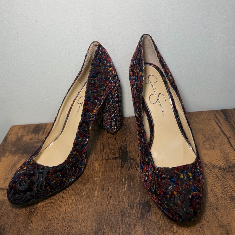Jessica Simpson Colorful Patterned Heels